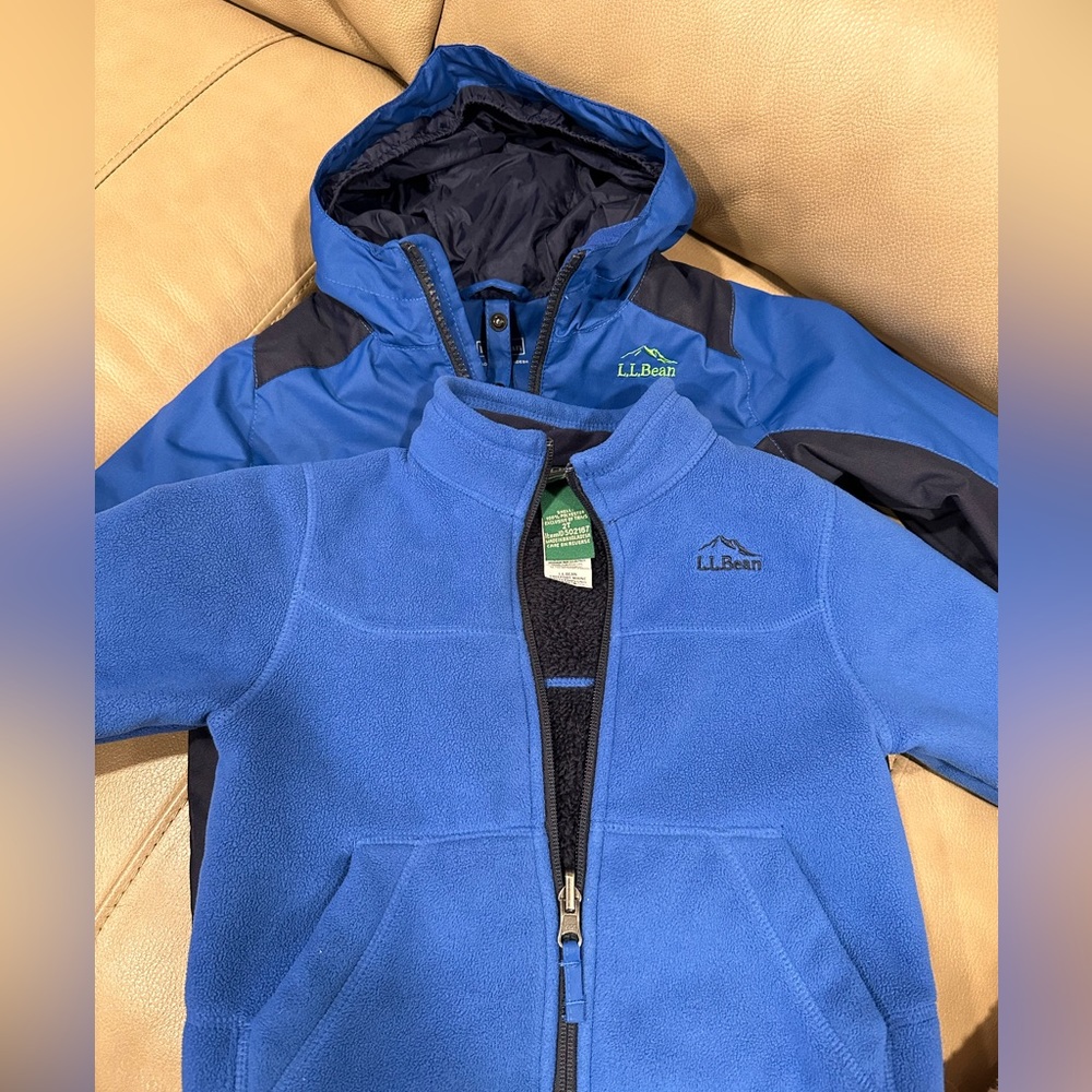 L.L. Bean fleece lined 3 in 1 jacket